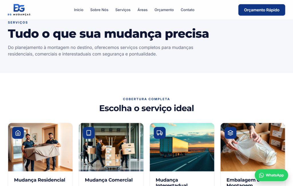 BG Mudanças - Serviços
